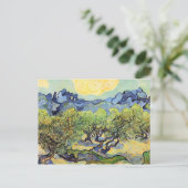 フィンセント・ファン・ゴッホ著オリーブとの景色 ポストカード (スタンド正面)