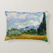 フィンセント・ファン・ゴッホ著スギが付いている小麦畑 アクセントクッション (裏面)