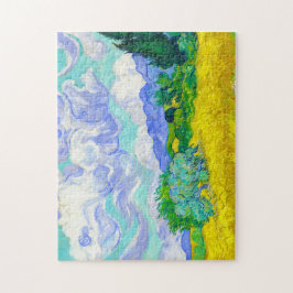 フィンセント・ファン・ゴッホ著スギが付いている小麦畑 ジグソーパズル