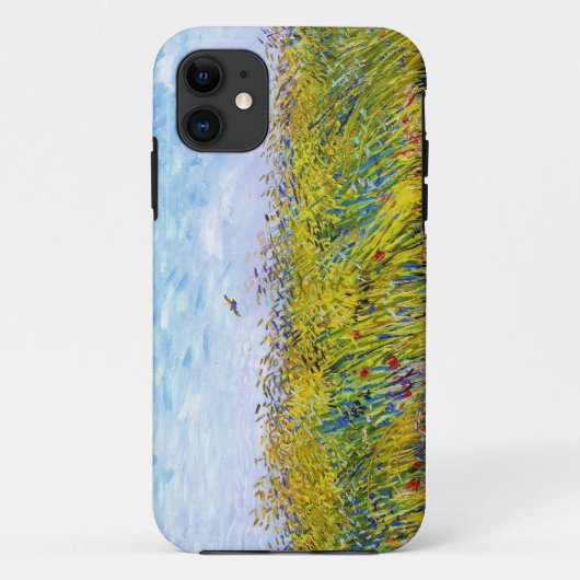 フィンセント・ファン・ゴッホ著ヒバリが付いている小麦畑 Case-Mate iPhoneケース (裏面)