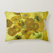 フィンセント・ファン・ゴッホ著ヒマワリ アクセントクッション (正面)