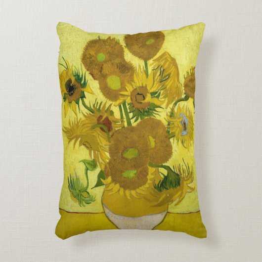 フィンセント・ファン・ゴッホ著ヒマワリ アクセントクッション (正面(垂直))