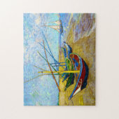 フィンセント・ファン・ゴッホ著ビーチの漁船 ジグソーパズル (縦)