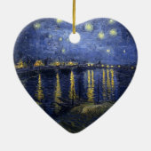 フィンセント・ファン・ゴッホ著星明かりの夜 セラミックオーナメント (裏面)