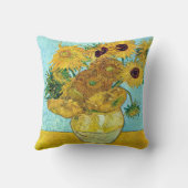 フィンセント・ファン・ゴッホ著12のヒマワリが付いているつぼ クッション (裏面)