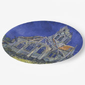 フィンセント・ファン・ゴッホ著Auvers-sur-Oiseの教会 ペーパープレート (アングル)