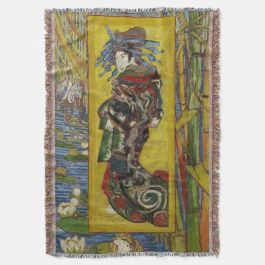 フィンセント・ファン・ゴッホ著Eisenの後のCourtesan スローブランケット (正面縦)