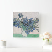 フィンセント・ファン・ゴッホ|のアイリス1890年 スクエア壁時計 (ホーム)