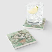 フィンセント・ファン・ゴッホ|のバラ1890年 ストーンコースター (横)