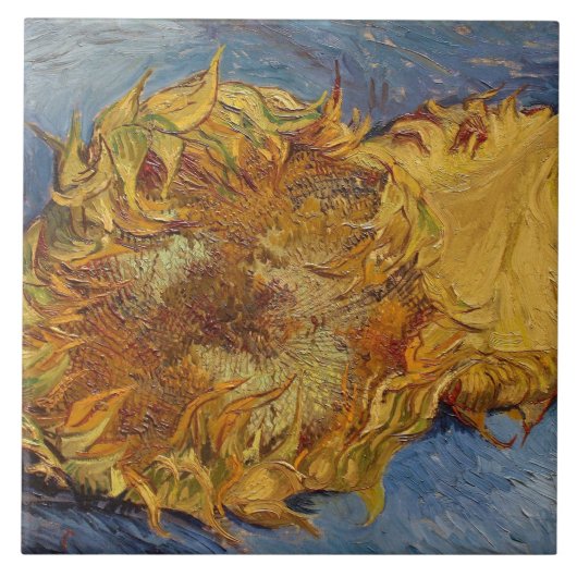 フィンセント・ファン・ゴッホ|のヒマワリ1887年 タイル (正面)
