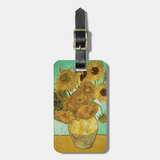 フィンセント・ファン・ゴッホ|のヒマワリ1888年 ラゲッジタグ (正面縦)