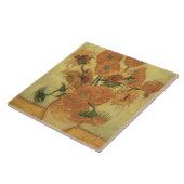 フィンセント・ファン・ゴッホ|のヒマワリ1889年 タイル (側面)