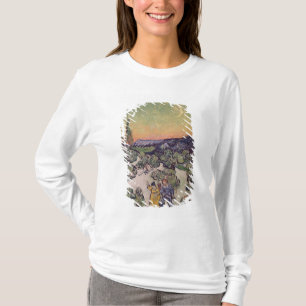 フィンセント・ファン・ゴッホ の月明りの景色1889年 Tシャツ