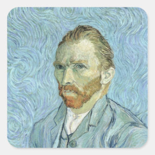 フィンセント・ファン・ゴッホ の自画像1889年 スクエアシール