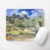 フィンセント・ファン・ゴッホ-わらぶき屋根が付いているコテージ マウスパッド (マウス)