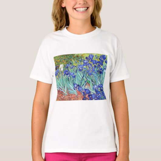 フィンセント・ファン・ゴッホ「アイリス」 Tシャツ (正面)
