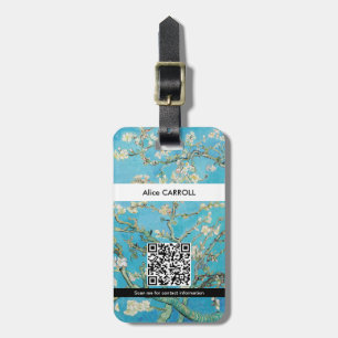 フィンセント・ファン・ゴッホ - アルムの花 - QRコード ラゲッジタグ