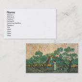 フィンセント・ファン・ゴッホ|オリーブ色のピッカー、聖者Remy 名刺 (正面/裏面)