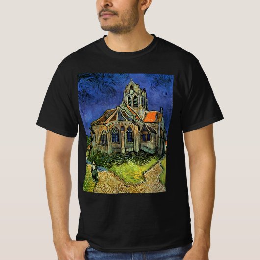 フィンセント・ファン・ゴッホ - オーヴェルの教会 Tシャツ (正面)