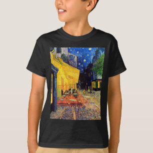 フィンセント・ファン・ゴッホ - カフェテラス 夜のファインアート Tシャツ