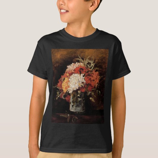 フィンセント・ファン・ゴッホ - カーネーションのある花瓶 - 美術 Tシャツ (正面)