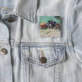 フィンセント・ファン・ゴッホ|キャラバン、ジプシーの野営 缶バッジ (インサイチュ)