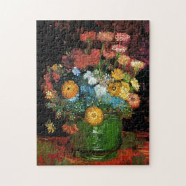 フィンセント・ファン・ゴッホ - ジニアの花の花瓶 ファインアート ジグソーパズル