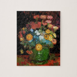 フィンセント・ファン・ゴッホ - ジニアの花の花瓶 ファインアート ジグソーパズル