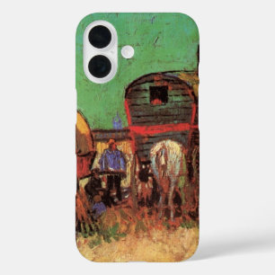 フィンセント・ファン・ゴッホ - ジプシーの野営 キャラバン iPhone 16ケース