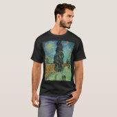 フィンセント・ファン・ゴッホ-スギおよび星が付いている道 Tシャツ (正面フル)