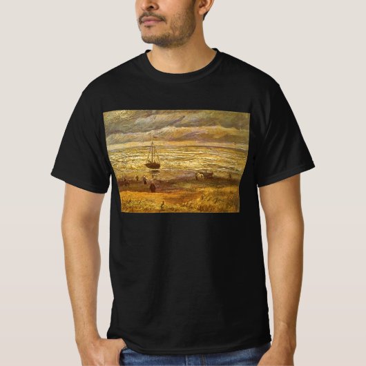 フィンセント・ファン・ゴッホ - スヘフェニンゲンの海 Tシャツ (正面)