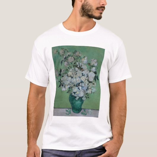 フィンセント・ファン・ゴッホ|バラのつぼ、1890年 Tシャツ (正面)