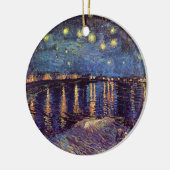 フィンセント・ファン・ゴッホ-ローヌの星明かりの夜 セラミックオーナメント (左)