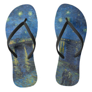 フィンセント・ファン・ゴッホ - ローヌ川の星月夜 ビーチサンダル