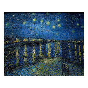フィンセント・ファン・ゴッホ - ローヌ川の星月夜 ポスター
