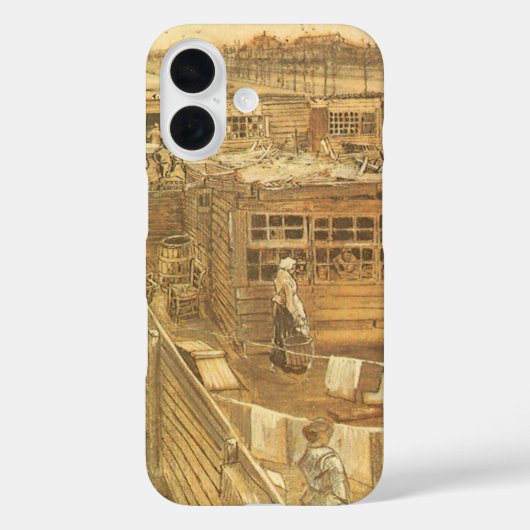 フィンセント・ファン・ゴッホ - 大工の庭と洗濯 Case-Mate iPhoneケース (裏面)