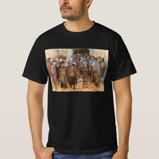 フィンセント・ファン・ゴッホ 州立宝くじ事務所 (貧乏金) Tシャツ (正面)