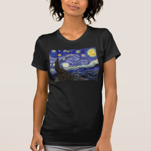 フィンセント・ファン・ゴッホ - 星月夜 ファインアート Tシャツ