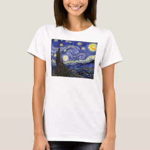 フィンセント・ファン・ゴッホ - 星月夜 ファインアート Tシャツ