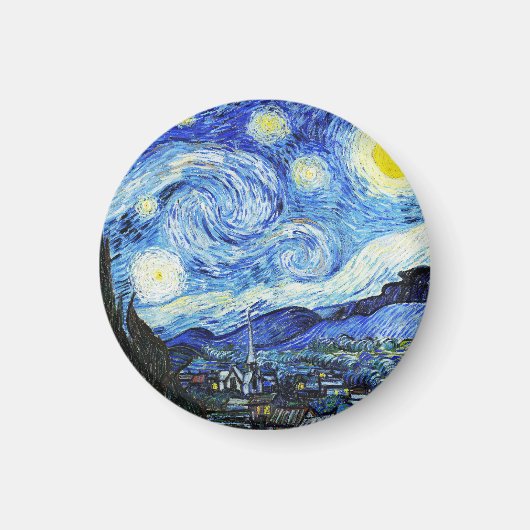 フィンセント・ファン・ゴッホ「星月夜」 マグネット (正面)