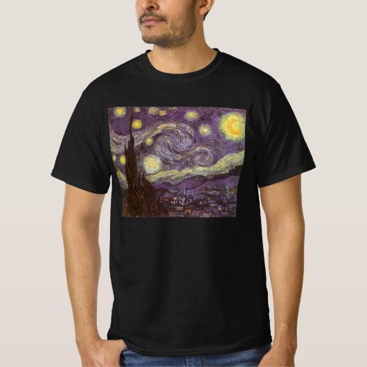 フィンセント・ファン・ゴッホ - 星月夜 Tシャツ (正面)