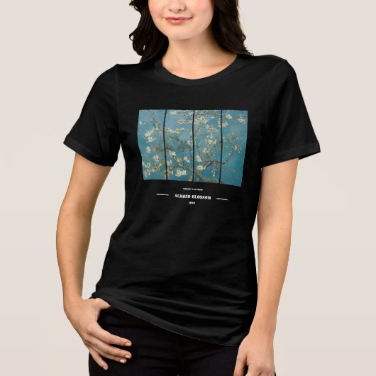 フィンセント・ファン・ゴッホ 杏の花 Tシャツ (正面)