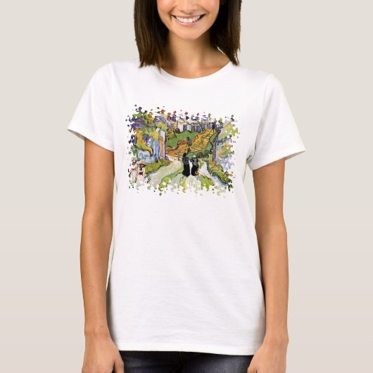 フィンセント・ファン・ゴッホ - 村の通りと階段 Tシャツ (正面)