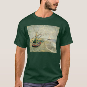 フィンセント・ファン・ゴッホ - 海辺の漁船 Tシャツ