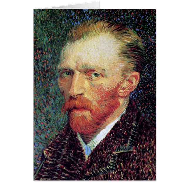 フィンセント・ファン・ゴッホ - 点描画風の自画像 (正面)