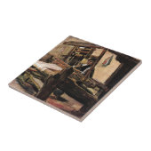 フィンセント・ファン・ゴッホ - 織工 - 美術品 タイル (側面)
