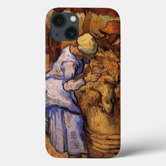 フィンセント・ファン・ゴッホ《羊を刈る人たち（ミレー）》 Case-Mate iPhoneケース (裏面)