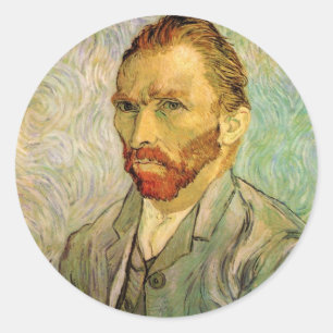 フィンセント・ファン・ゴッホ 自画像, ヴィンテージ ファインアート ラウンドシール