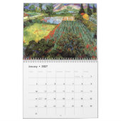 フィンセント・ファン・ゴッホ 花と庭園 カレンダー (1月 2027)