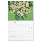 フィンセント・ファン・ゴッホ 花の絵画 カレンダー (3月 2027)
